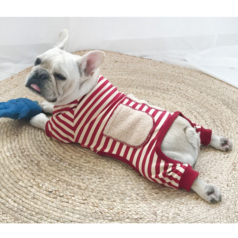 Pet Parent-Child Wear Striped Four-Legged Padded Sweater