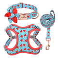 Dog Collar Leash And Strap Set