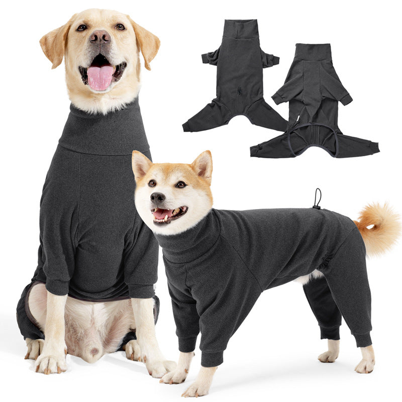 High-Collar Warm Polar Fleece Dog Coat