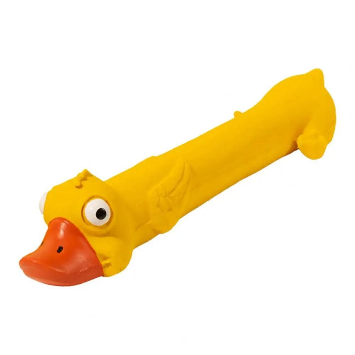 Squeaky Yellow Duck Dental Dog Toy