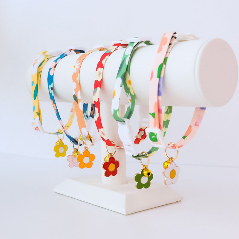 Pet Collar Flower Safety Buckle Necklace