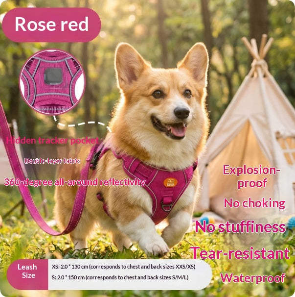 Harness-Style Reflective Dog Leash With Anti-Pull Feature