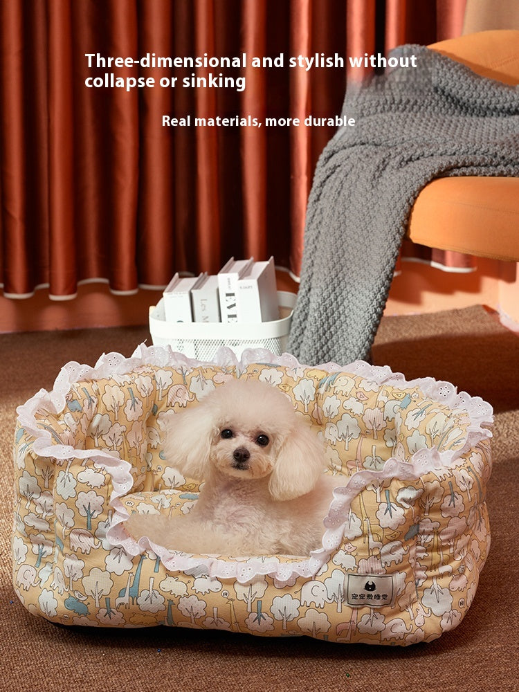 Four Seasons Universal Kennel Removable And Washable Warm Dog Sofa