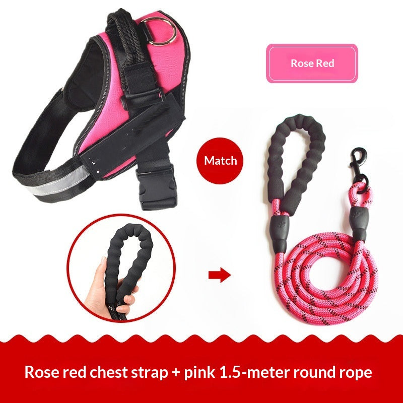 Vest-Style Dog Harness With Leash