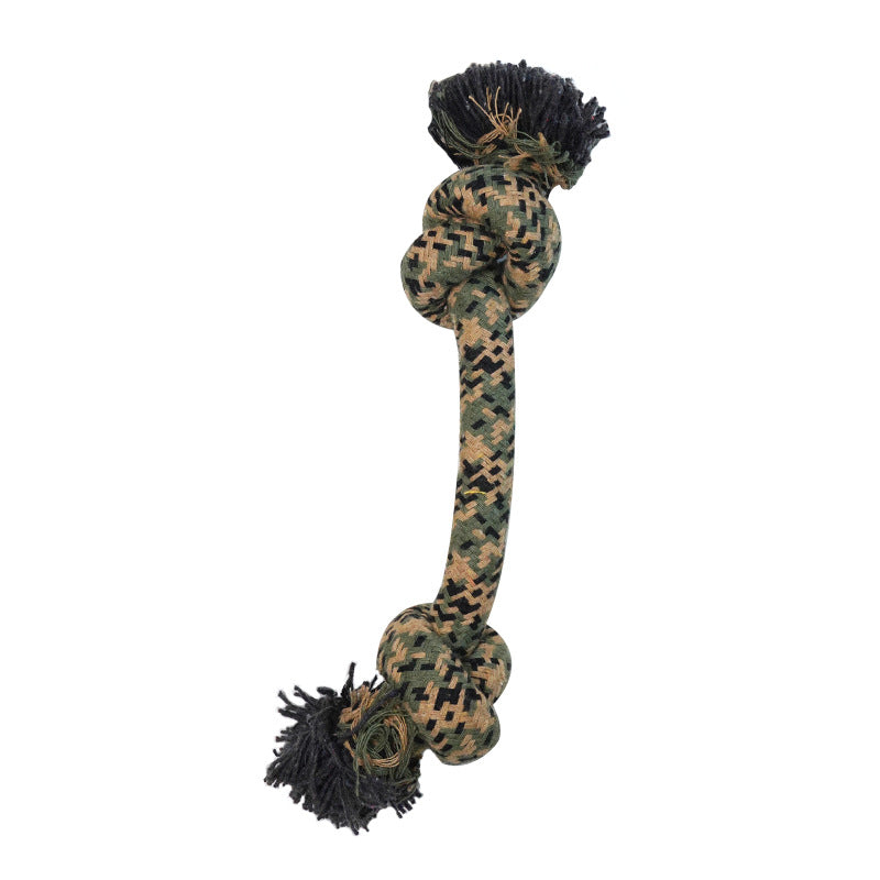Camouflage Cotton Rope Ball Dog Toy
