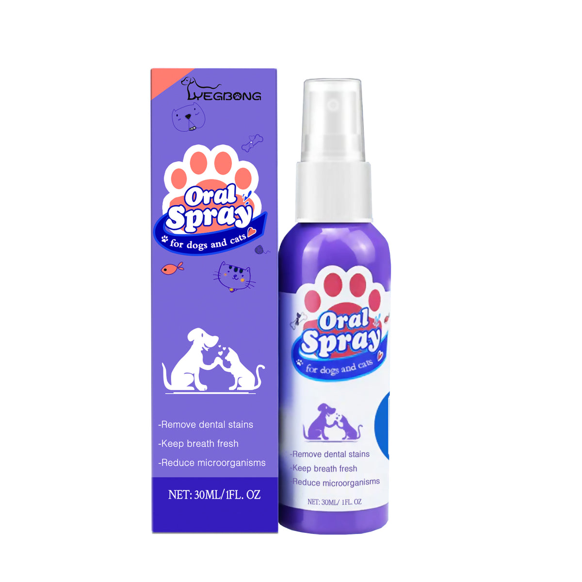 Stain-Removing Breath-Refreshing Pet Oral Spray