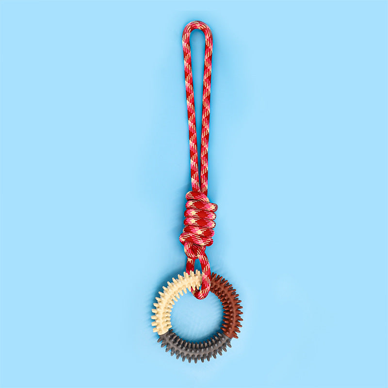 Bite Resistant Toy For Pets Dazzling Colored Braided Rope Puppy Knot Self Relieving Toy