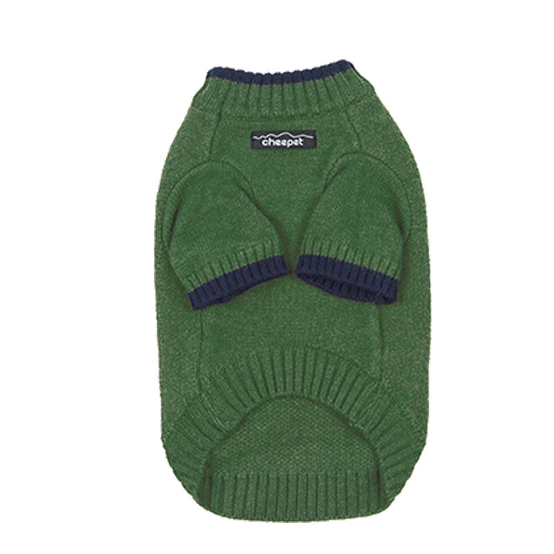 Fall Winter Two-Leg Contrast Color Pet Sweater