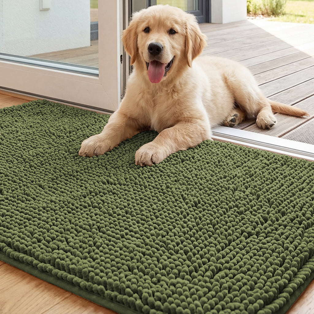 Non-Slip Water-Absorbent Long-Pile Pet Mat