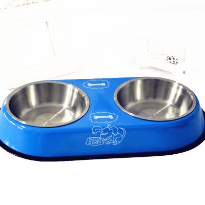 Stainless Steel Double Non-Slip Dog Bowl