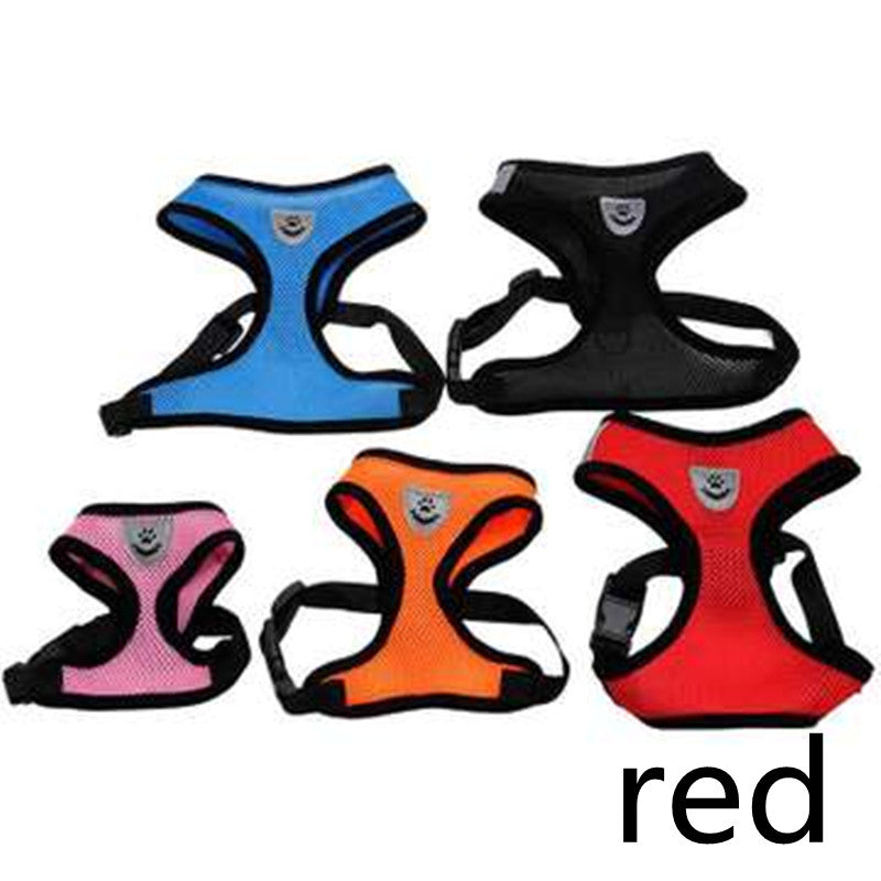 Dog Traction Chest Harness Comfortable Breathable Mesh Chest Harness Dog Vest-Style Chest Harness