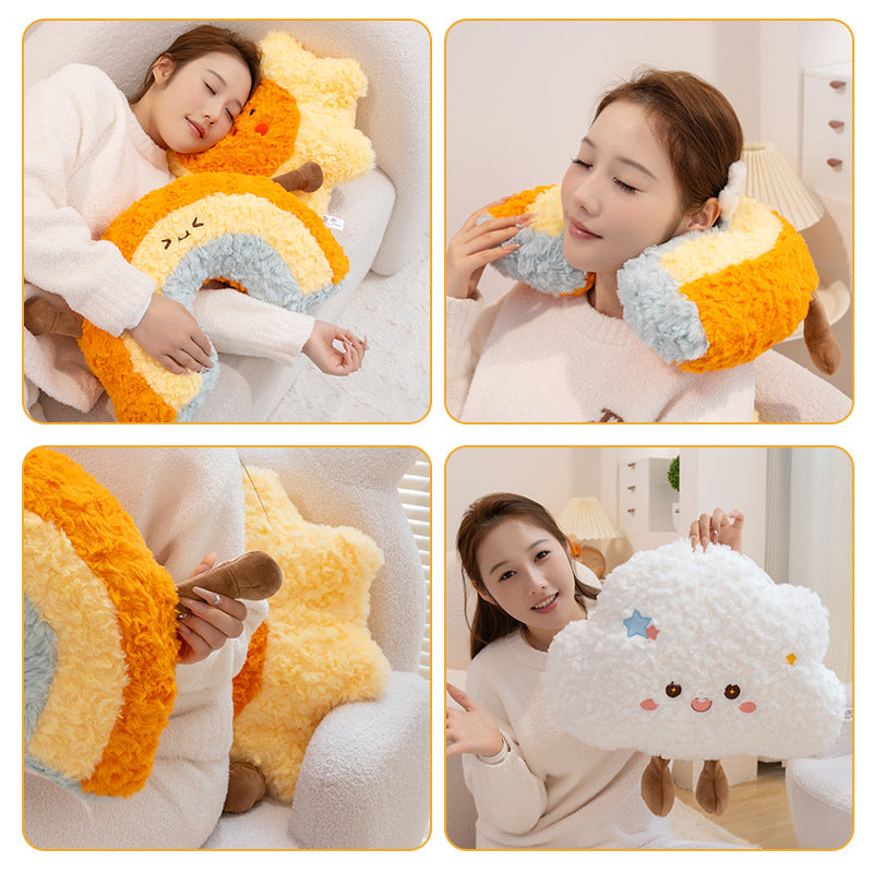 Cartoon Moon And Star Decorative Doll