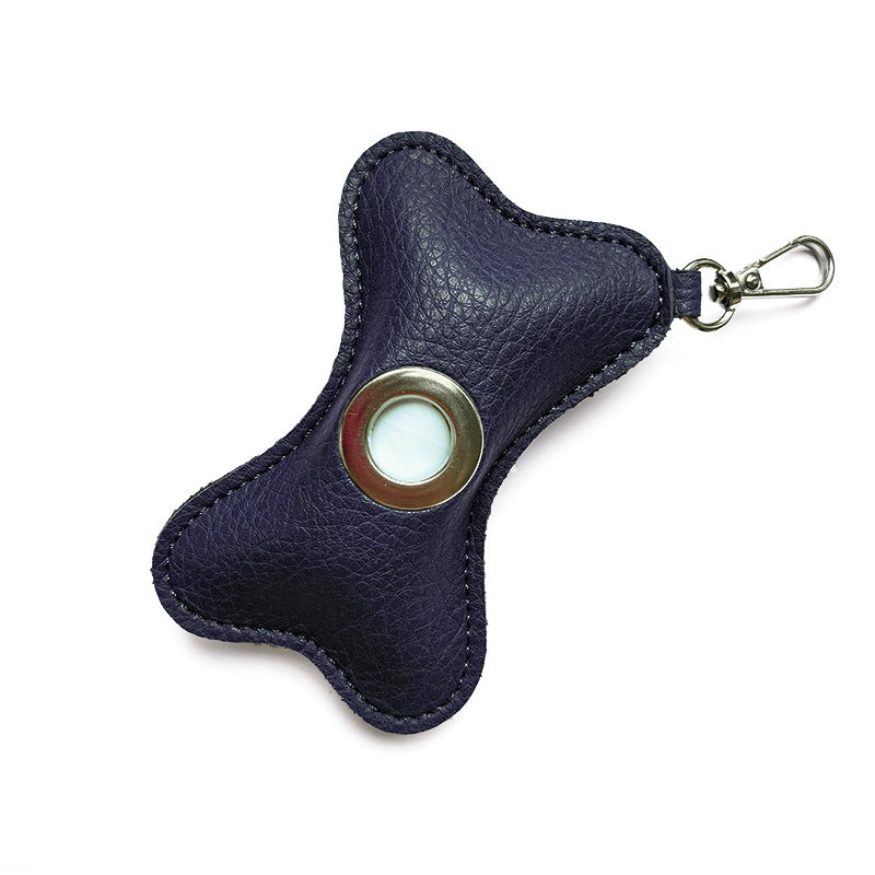 Pet Waste Bag Holder Portable Stylish Pu Leather Design