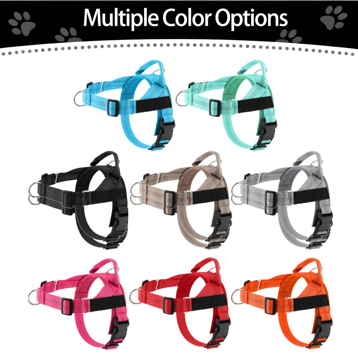 No-Pull Reflective Dog Harness With Padded Handle