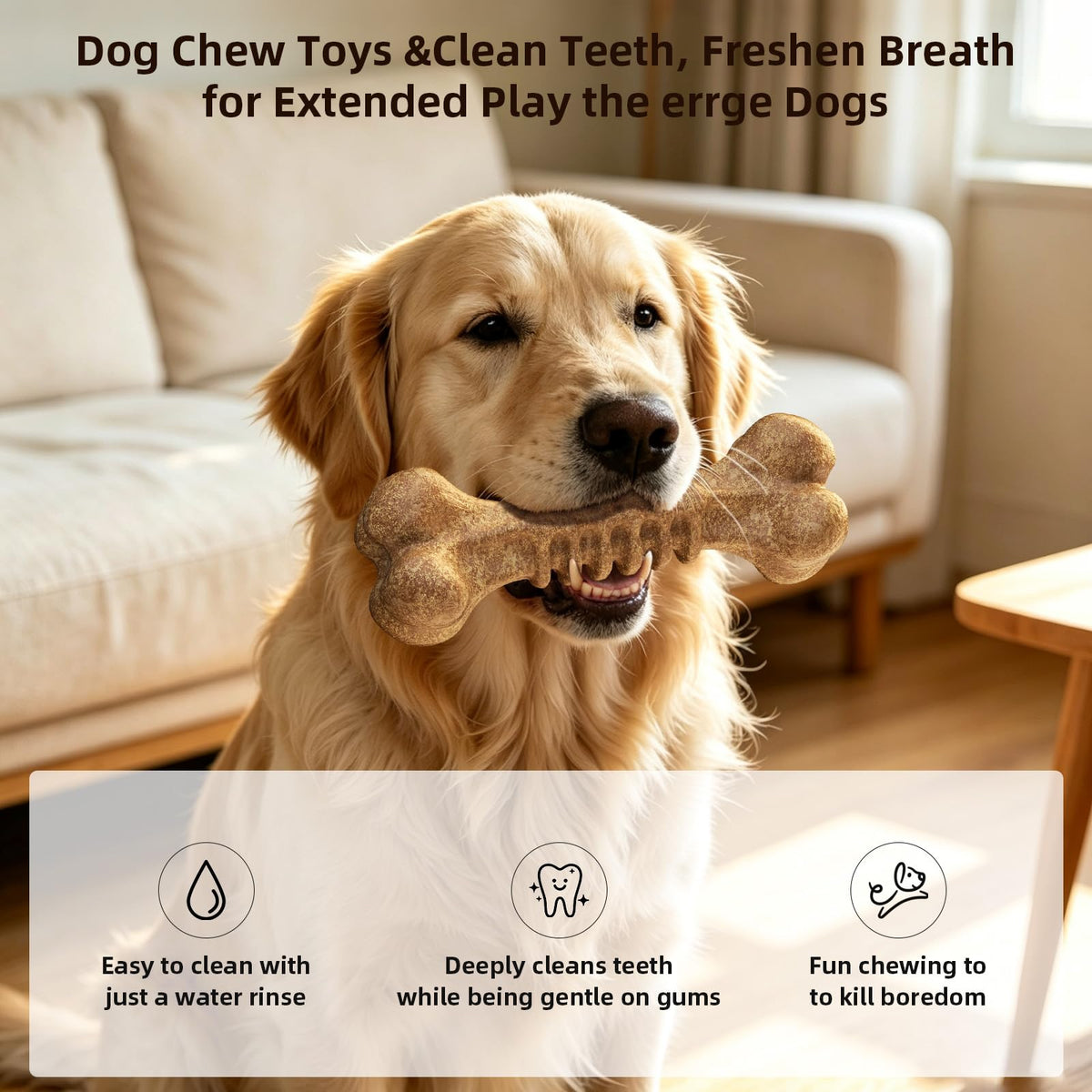 Tough Beef-Flavor Chew for Medium and Large Dogs