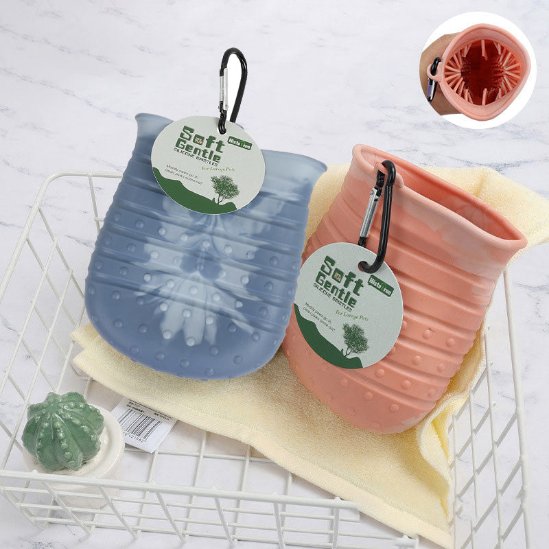 2 In 1 Dog Foot Washer Dog Paw Brush Cleaning Brush Feet Cleaner For Puppy Grooming Pet Cleaning Brush Dog Paw Cleaner Cup,Pet Foot Washer,P