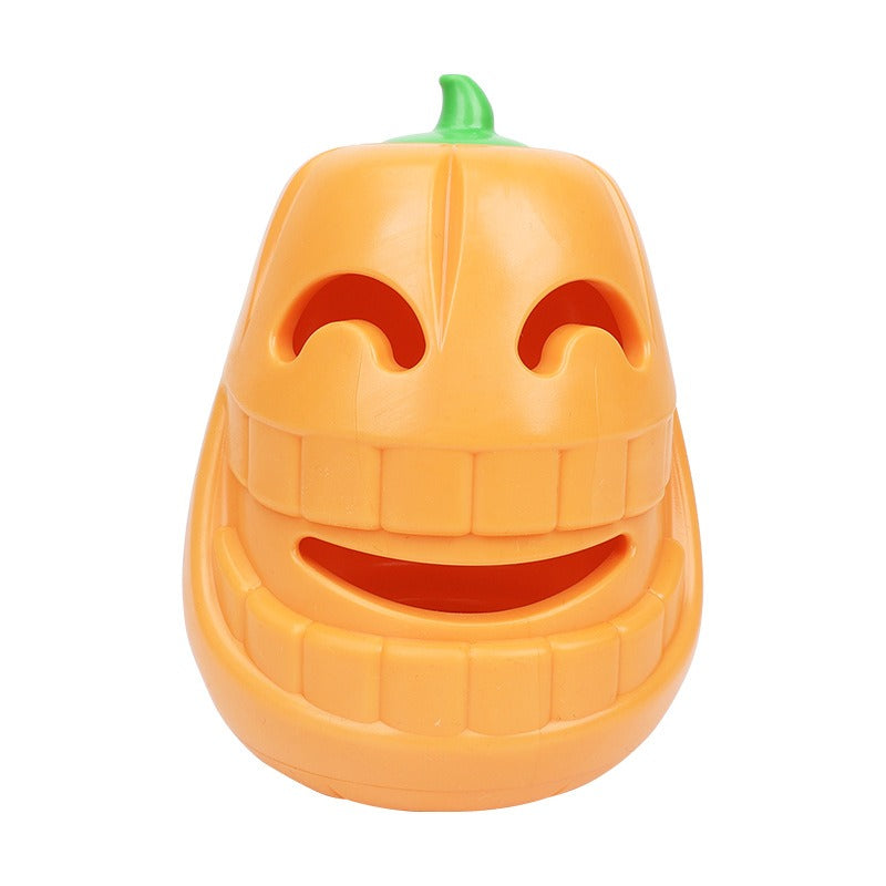 Interactive Dog Chew Toy Halloween Pumpkin Shaped, Treat-Dispensing Funnel Toy For All Breed Sizes, Durable Thermoplastic Rubber Pet Puzzle