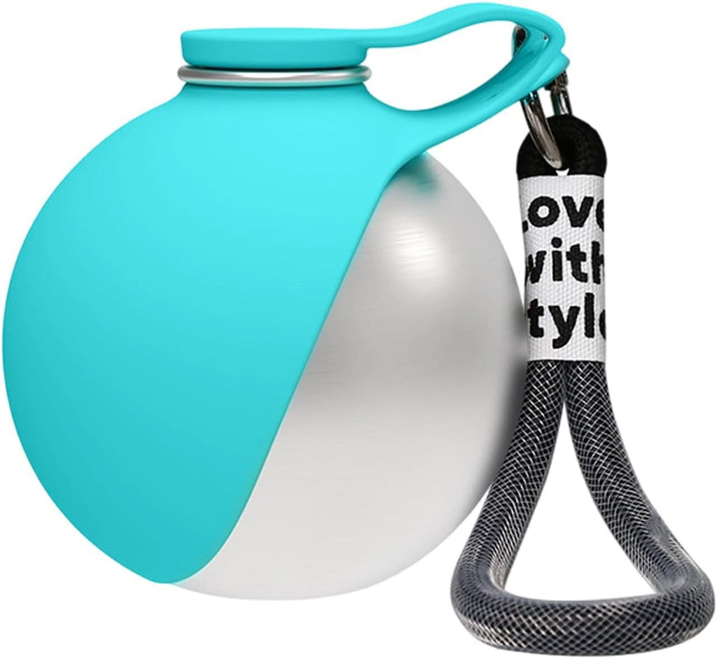 Outdoor Round Stainless Steel Folding Silicone Water Bottle