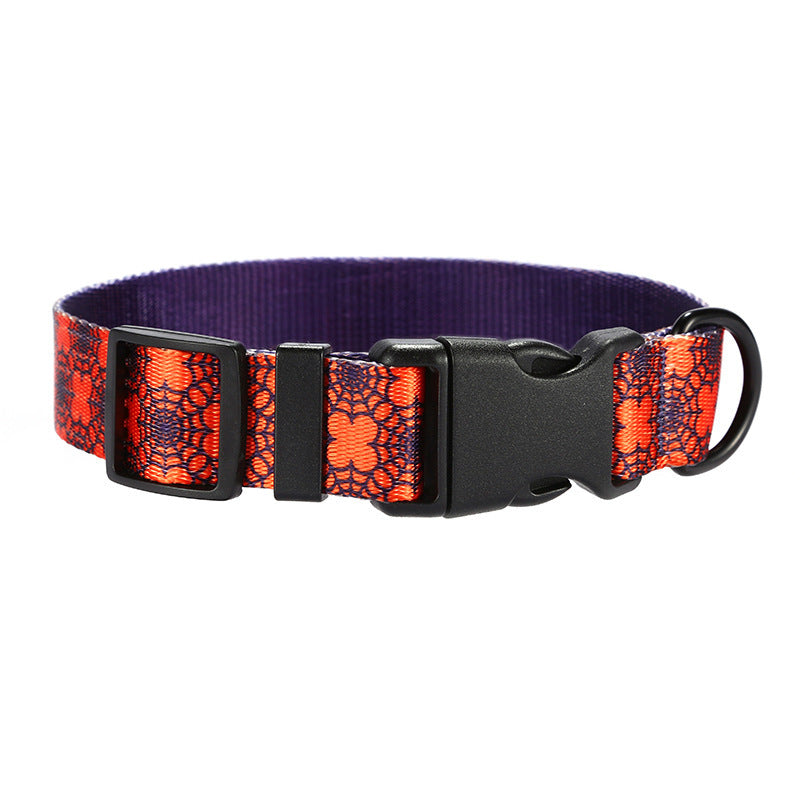 Floral Spiderweb Dog Collar and Leash