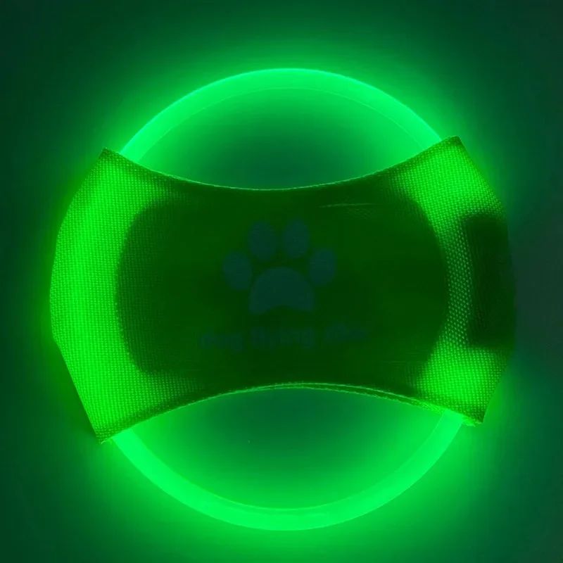 Dog Flying Discs Light Glowing Led Luminoustrainning Interactive Toys Game Flying Discs Dog Toy Pet Dog Accessories