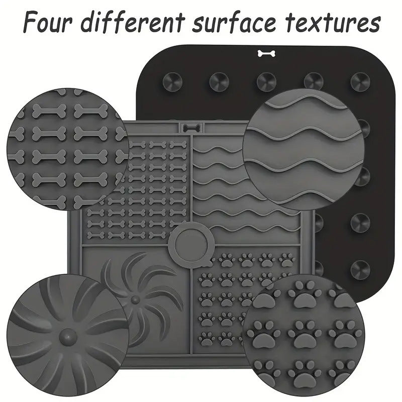 Bottom Suction Cup Non-Slip Silicone Pet Slow Food Mat