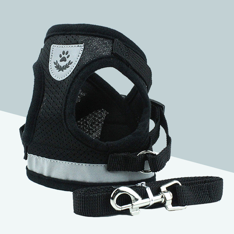 Breathable Mesh Pet Leash Set