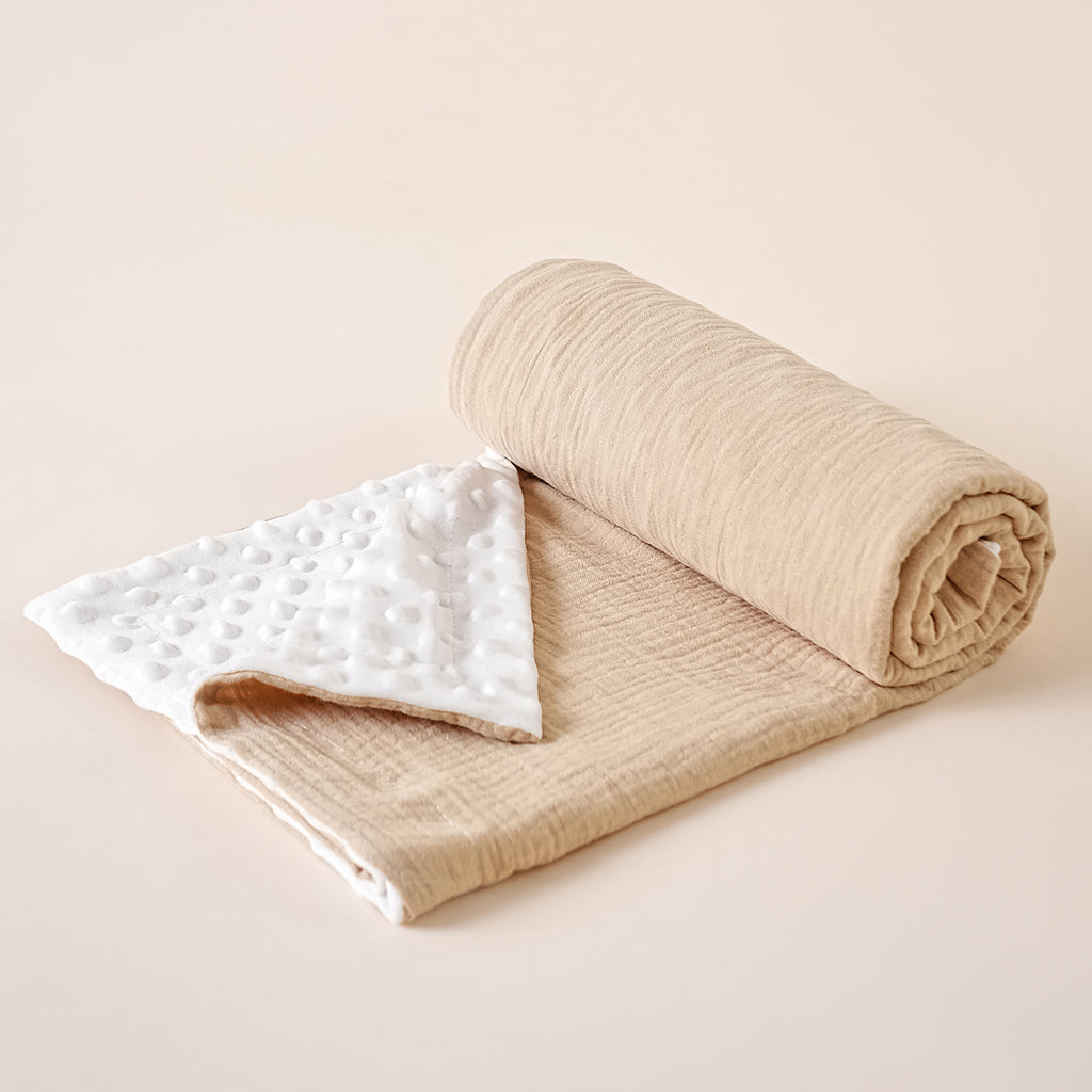 Crinkle Fabric Bean Bag Baby Swaddle Blanket
