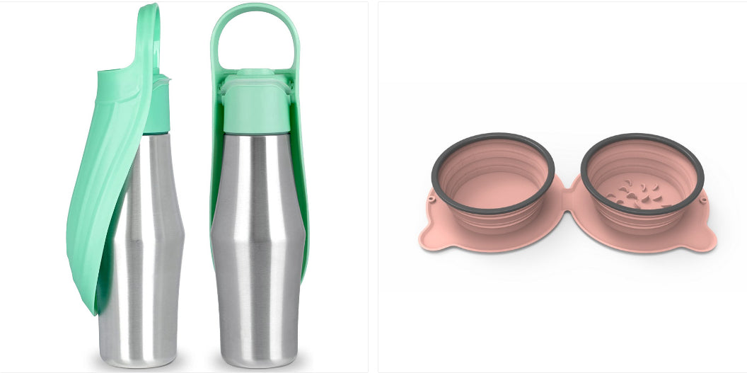Portable Leaf Design Dog Water Bottle