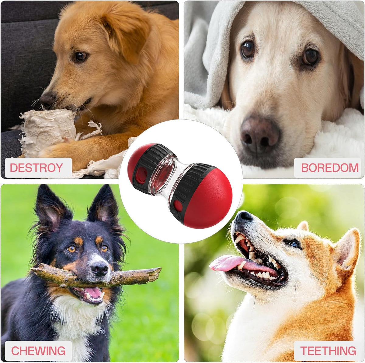 Slow Feeder Puppy Toy Food Puzzles Ball For Dogs Promote Mind And Body Stimulation