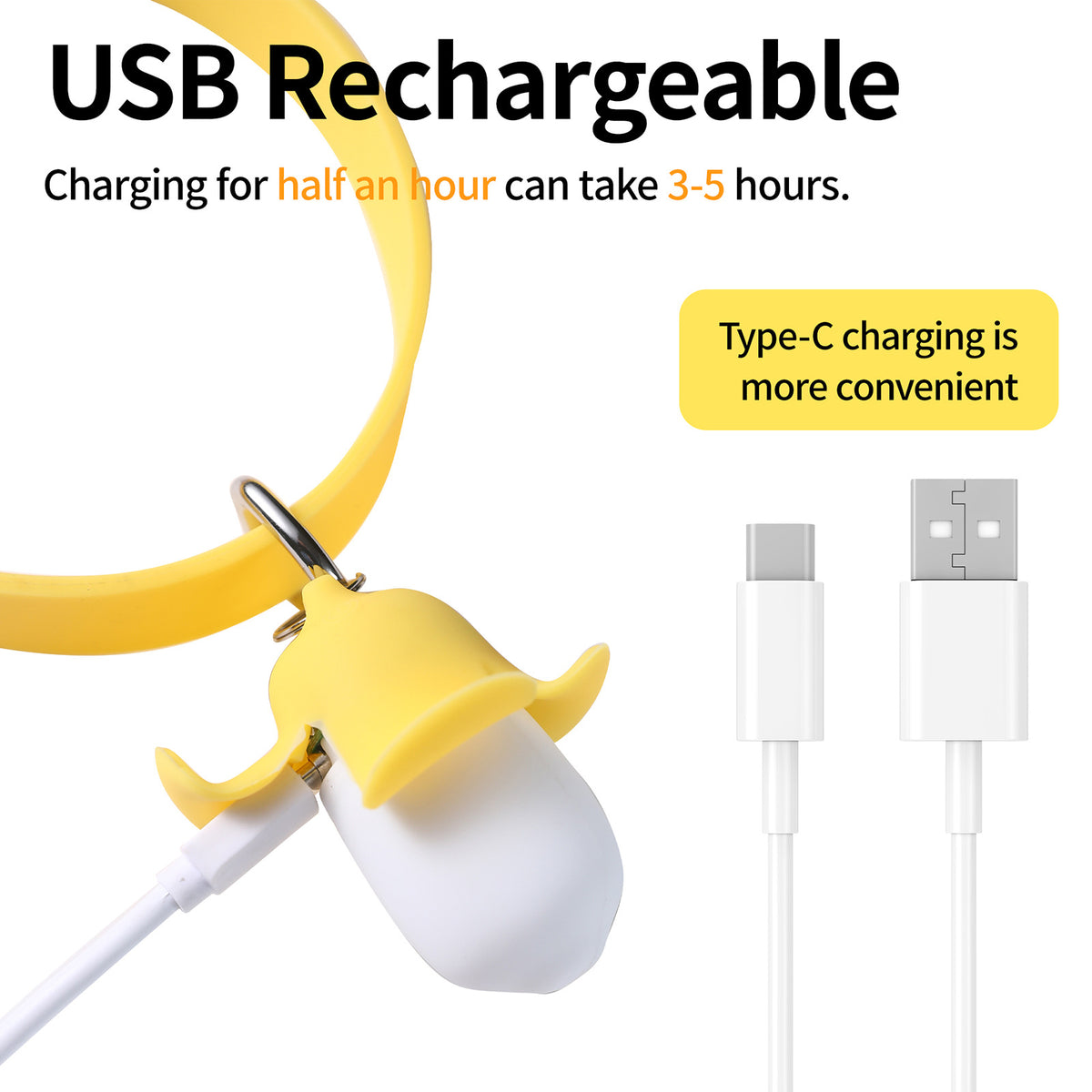 Usb Rechargeable Banana Luminous Dog Walking Pet Collar Light Luminous Sounding Pet Silicon Necklace