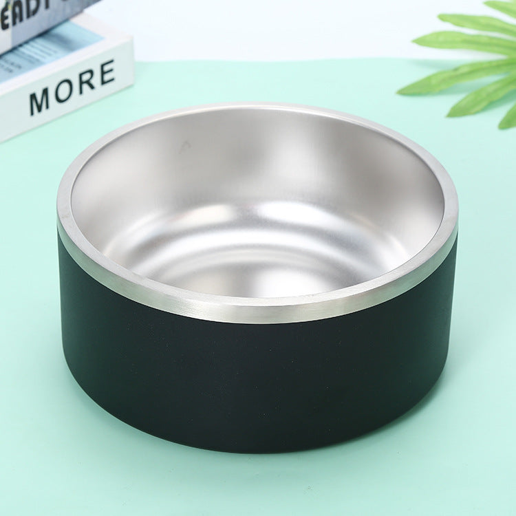 Stainless Steel Round Dog Bowl Large Capacity