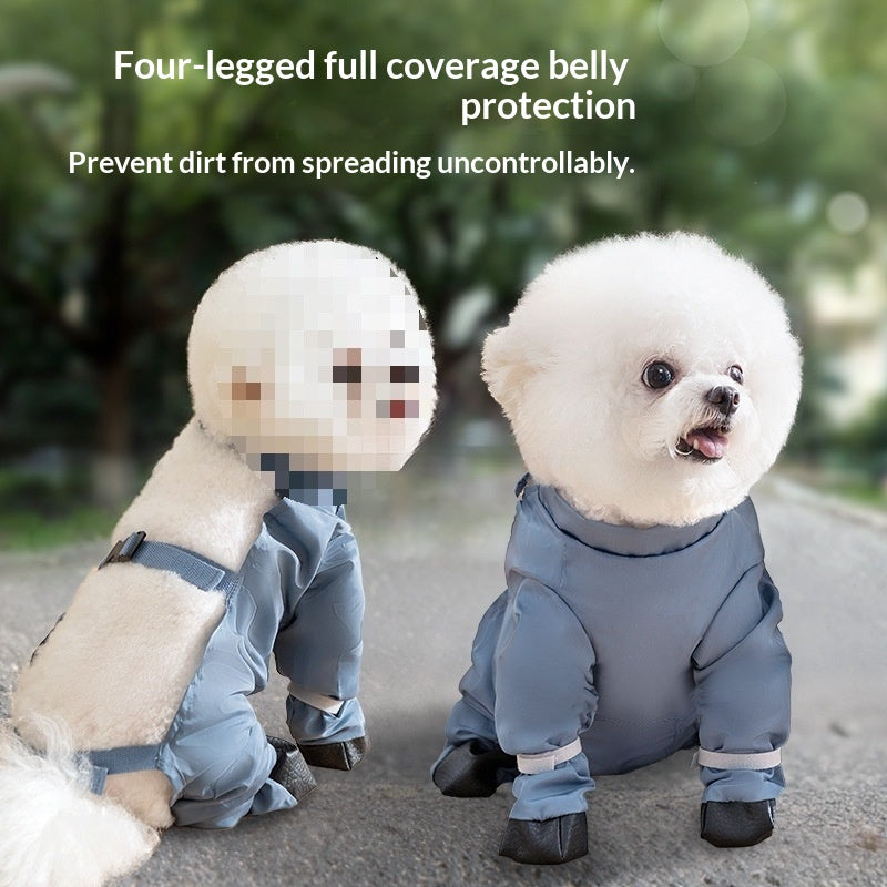 Waterproof Full-Body Pet Pants With Bib