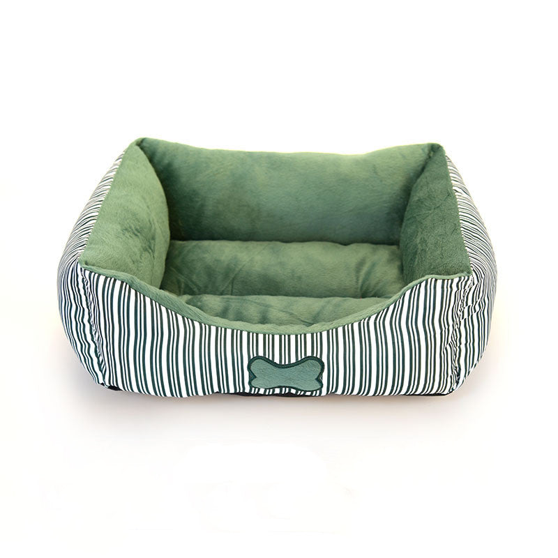 Bone Pattern Teddy Kennel Small And Medium-Sized For All Seasons