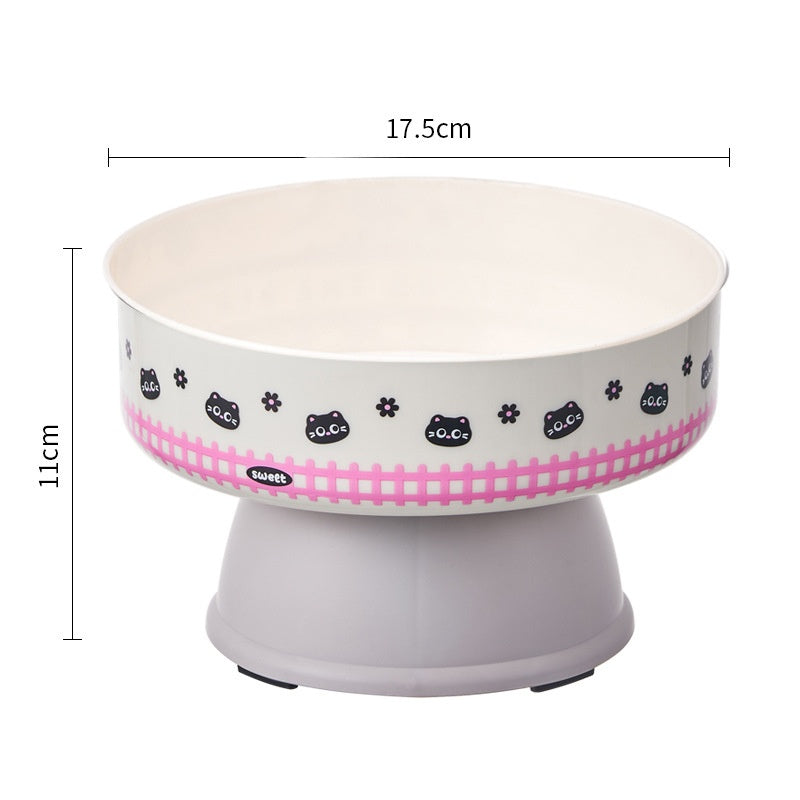 Stainless Steel Tall-Base Neck-Support Large-Capacity Pet Feeder