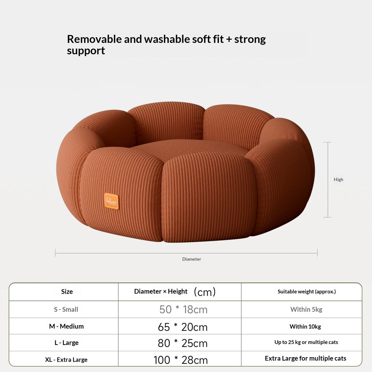 All-Season Round Pet Bed