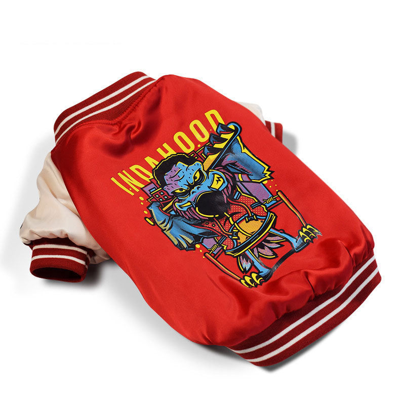 Dog Clothes Glossy Jacket Two Feet Cotton-Padded