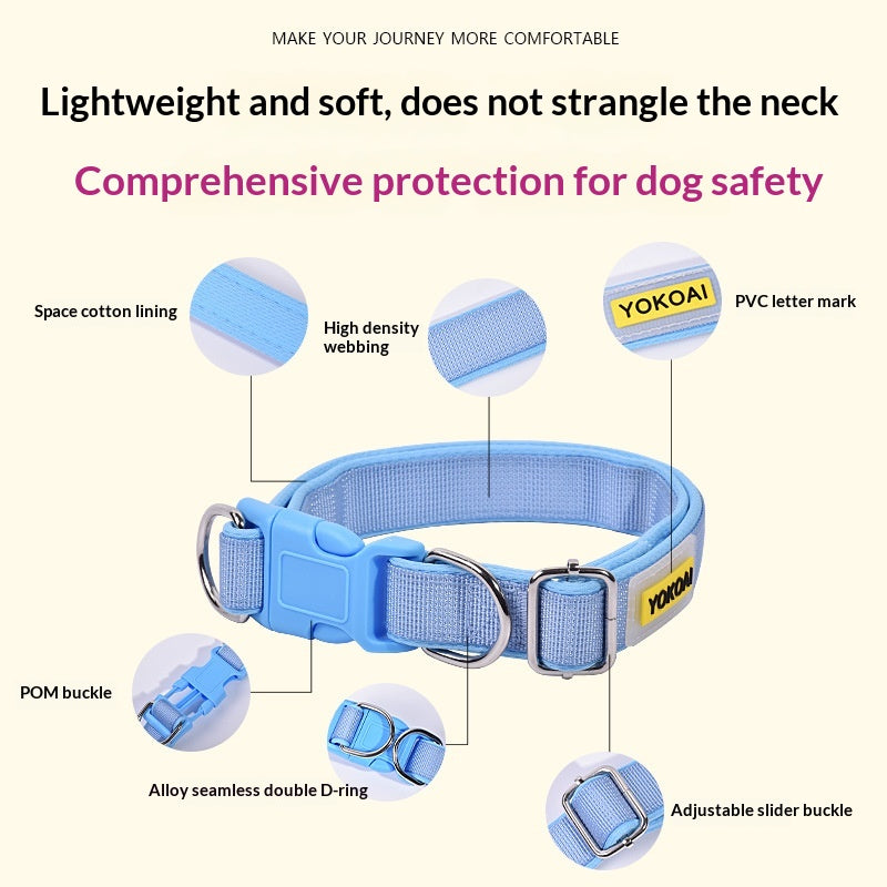 Comfortable Solid Color Dog Collar
