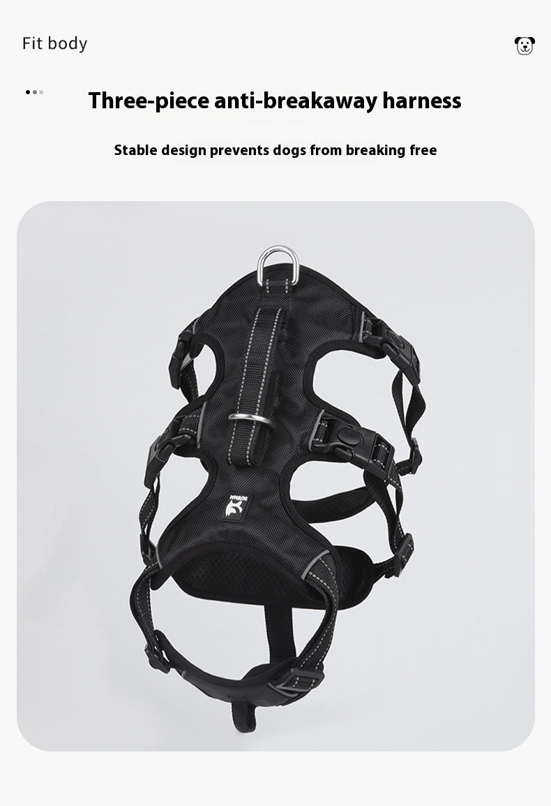 Anti Breaking Loose Big Dog Chest Strap Oxford Cloth Dog Hand Holding Rope Pet Supplies