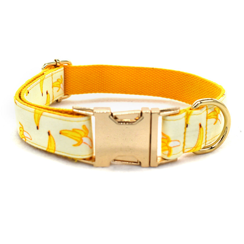 Yellow Banana Dog Leash And Collar