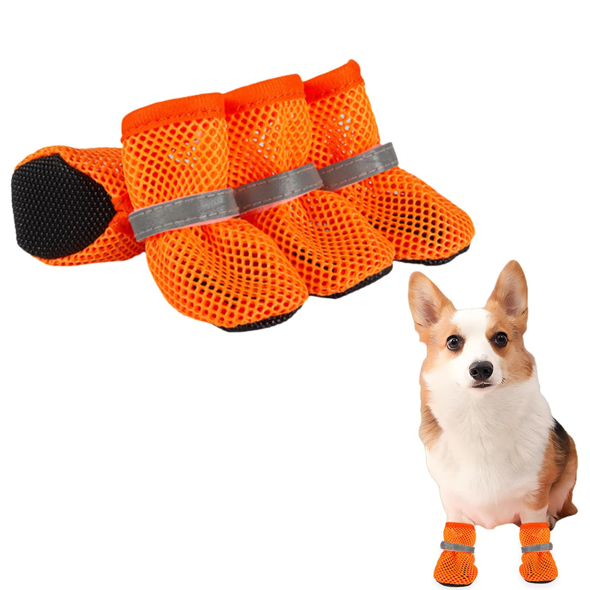 Small Dog Summer Mesh Boots With Non-Slip Soles