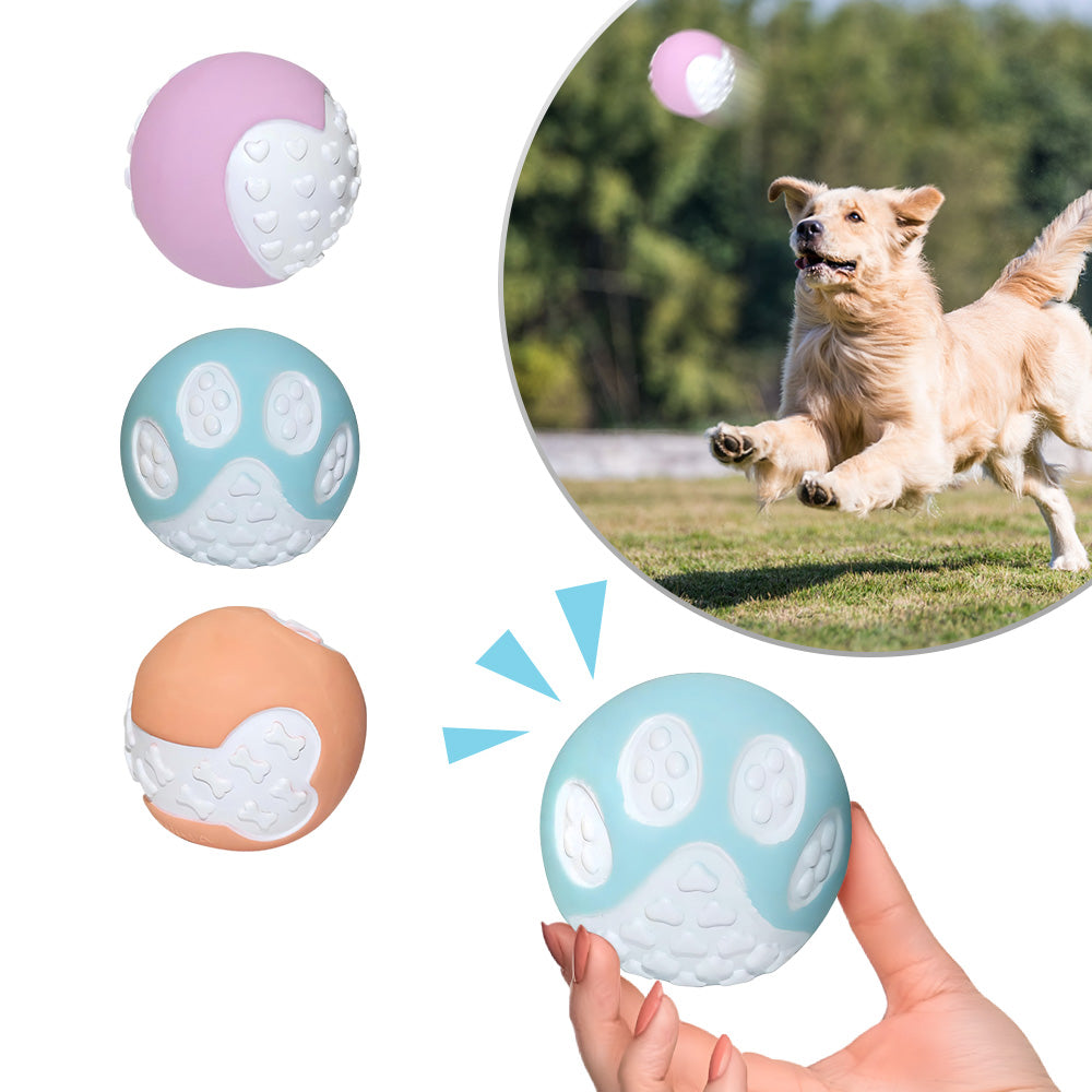 12 Pcs Non-Toxic Dog Toy Ball Hard Rubber Solid Ball Cleaning Teeth Durable To Chew And High Rebound Great Pet Play Training Supplies