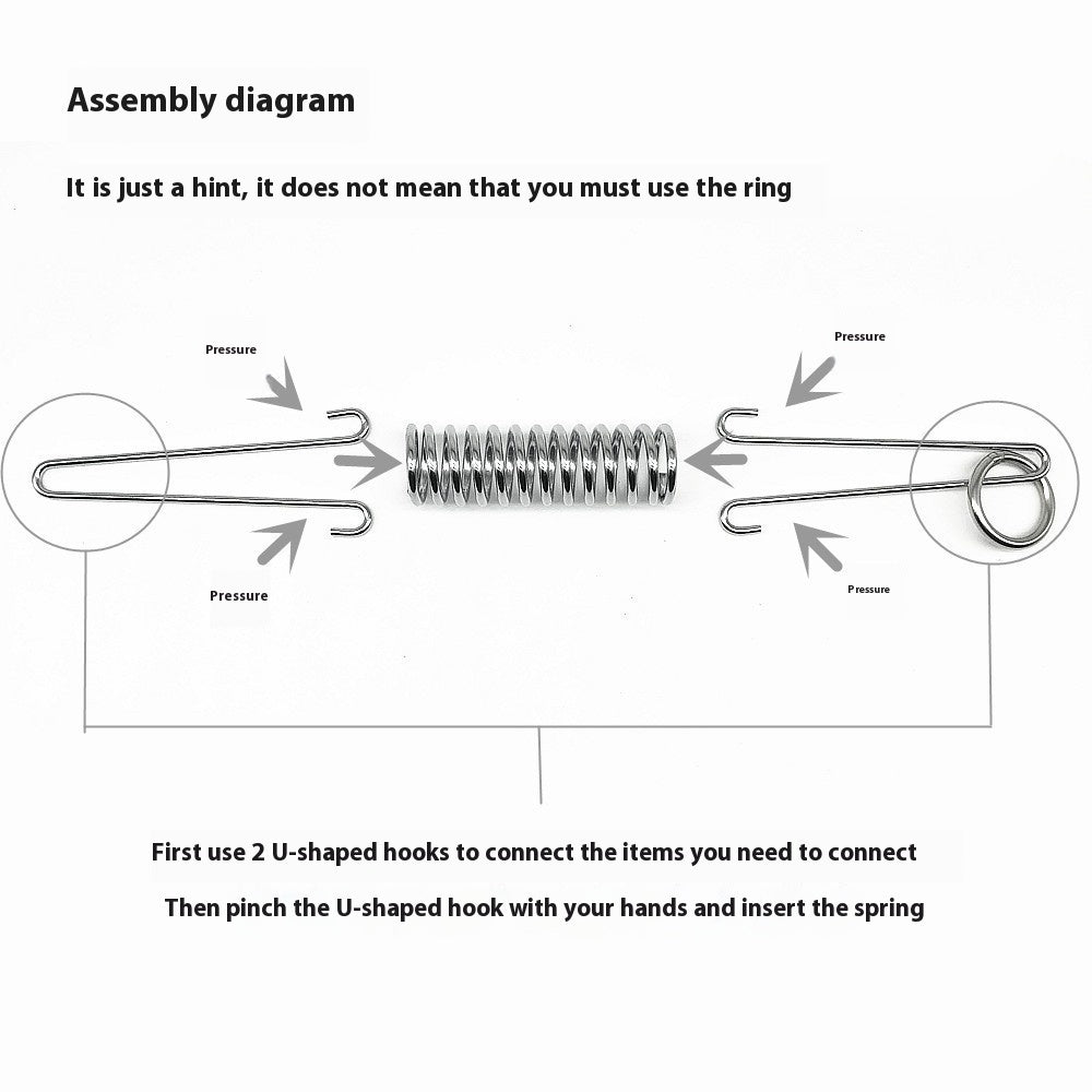 Hand-Held Dog Chain With Compression Spring