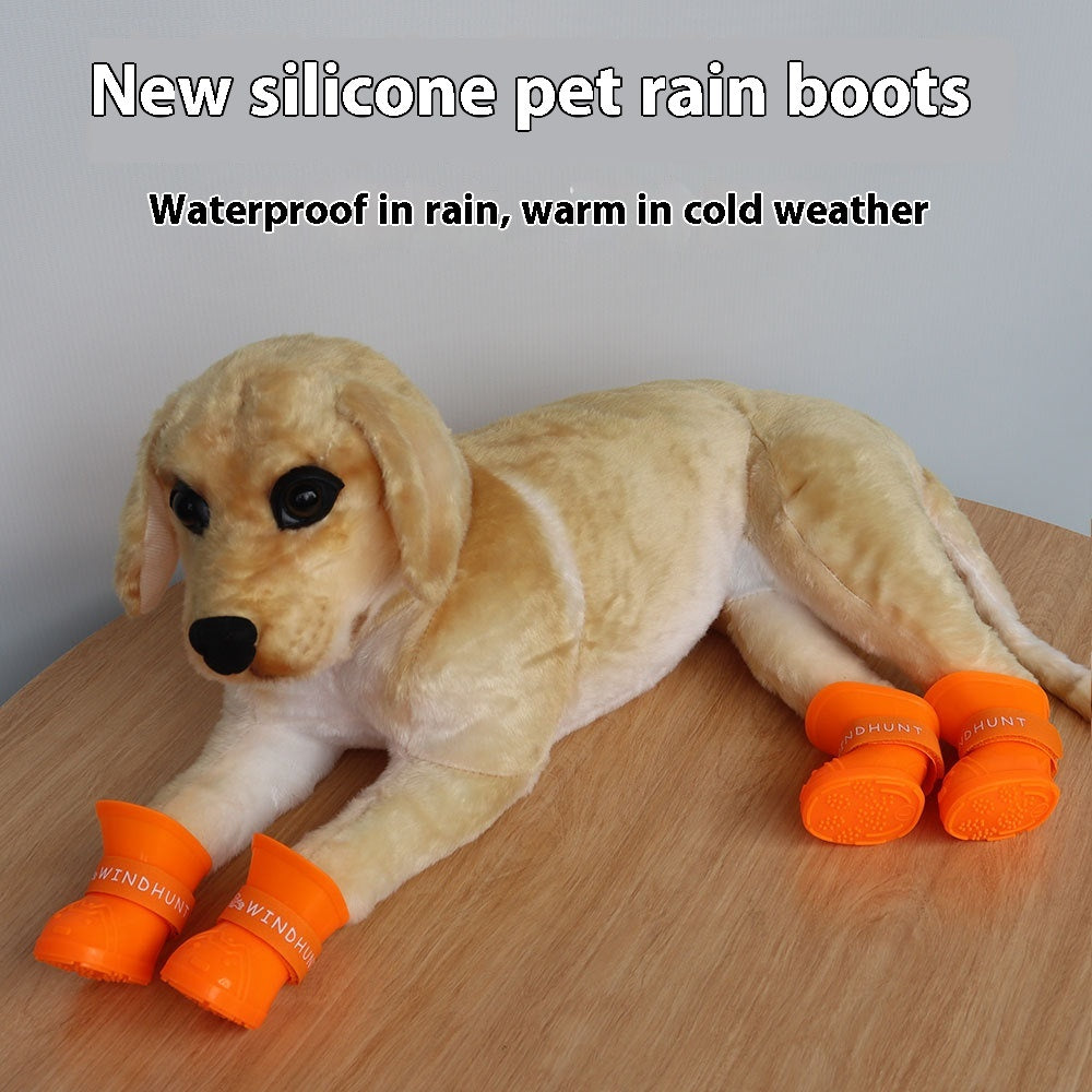 Soft-Bottom Non-Slip Waterproof Pet Rain Boots