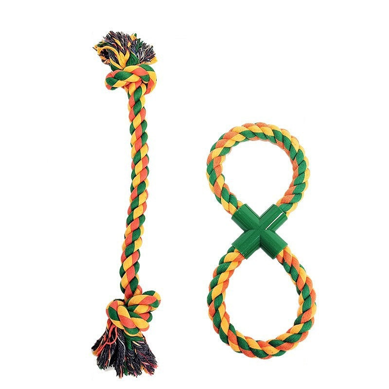 Chew-Resistant Braided Carrot Dog Toy