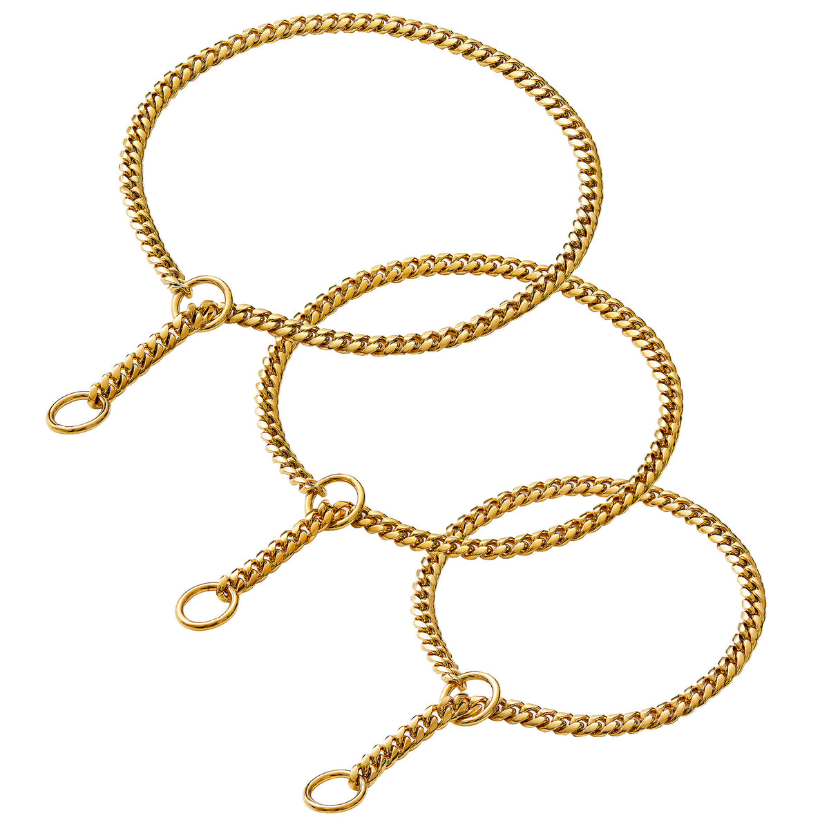 Pet Dog Leash Three-Piece Set Stainless Steel Reinforced Collar