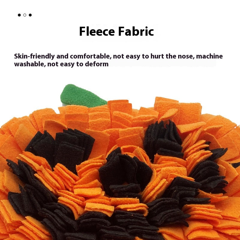 Pet Smell Mat Pumpkin Woollen Pad Anti-Choke Slow Food Training Mat