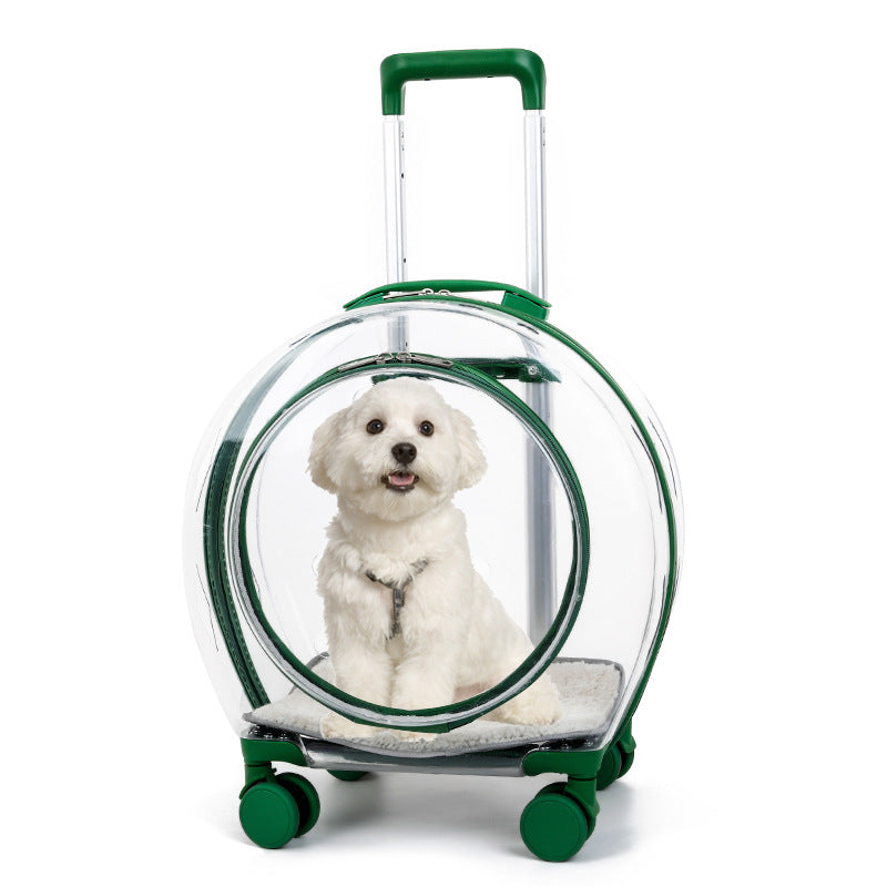 Pet Trolley Bag Portable Dog Out Transparent Trolley Bag Space Capsule