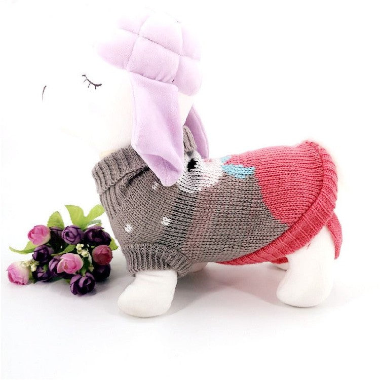 Christmas Knitted Turtleneck Pet Sweater