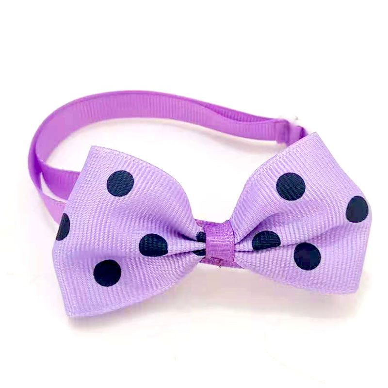 Polka Dot Ribbon Pet Bow Tie