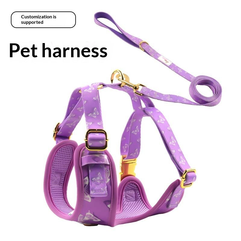 Dog Outfit Pet Extra-Large Collar And Leash